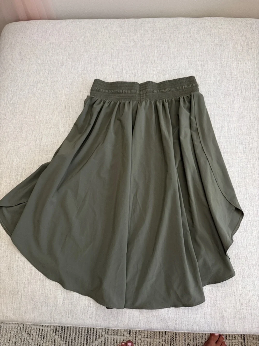 lululemon athletica Olive Green Pleated High-Low Skirt - Picture 4 of 4